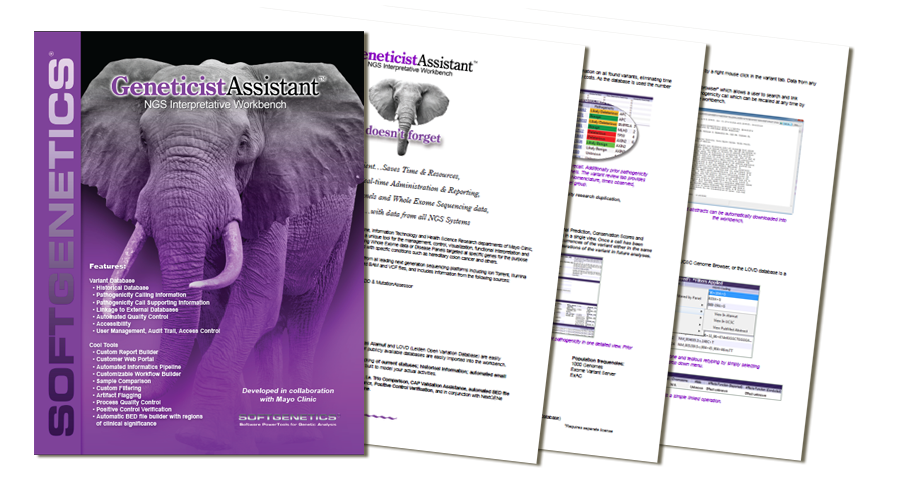 SoftGenetics Geneticist Assistant brochure download